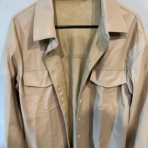 Faux leather jacket